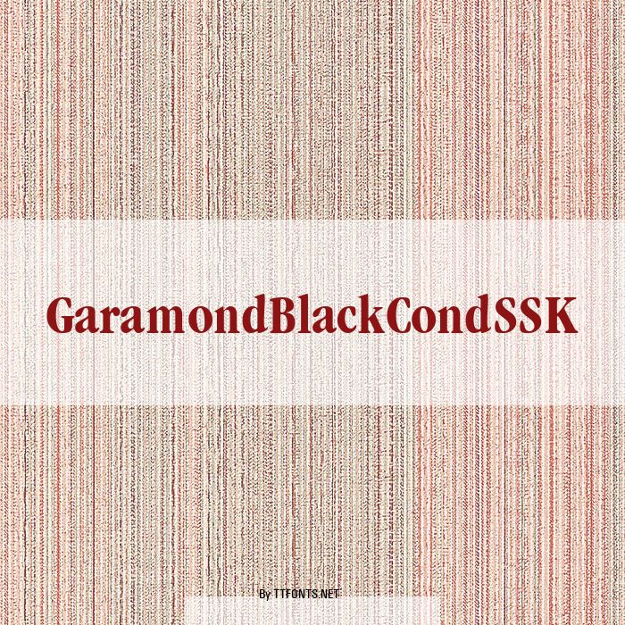 GaramondBlackCondSSK example