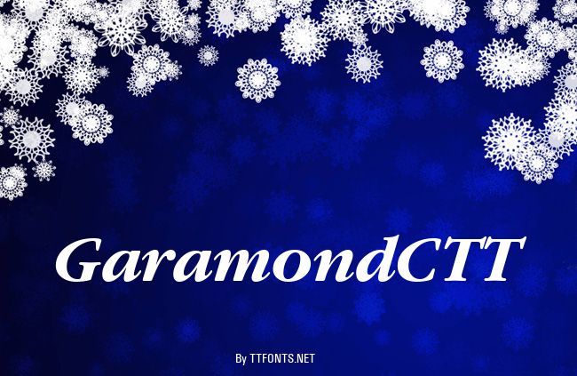 GaramondCTT example