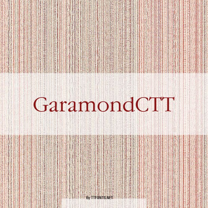 GaramondCTT example