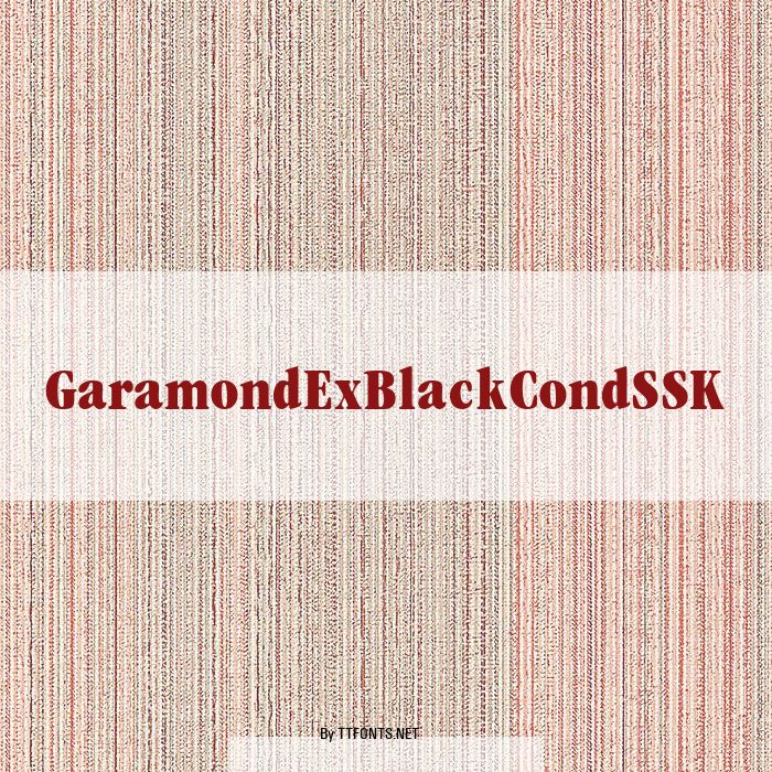GaramondExBlackCondSSK example