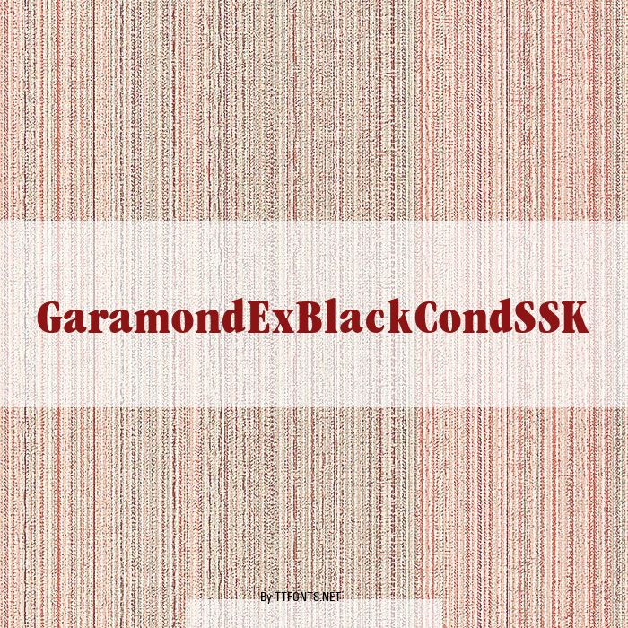 GaramondExBlackCondSSK example