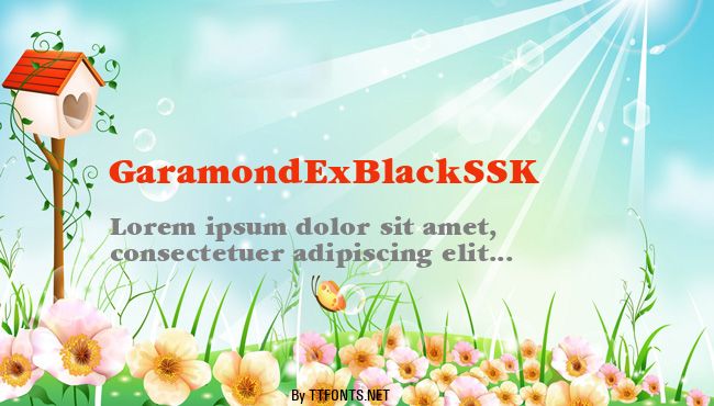 GaramondExBlackSSK example