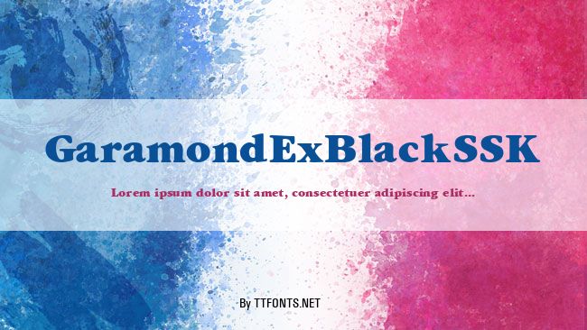 GaramondExBlackSSK example