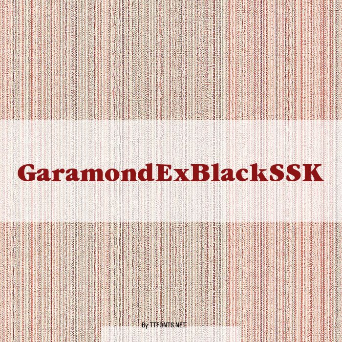GaramondExBlackSSK example