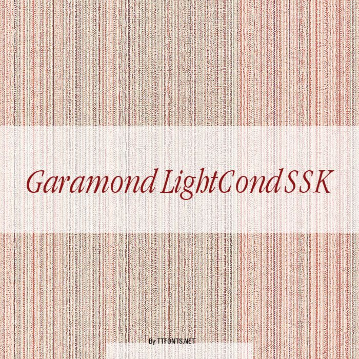 GaramondLightCondSSK example