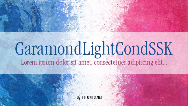 GaramondLightCondSSK example