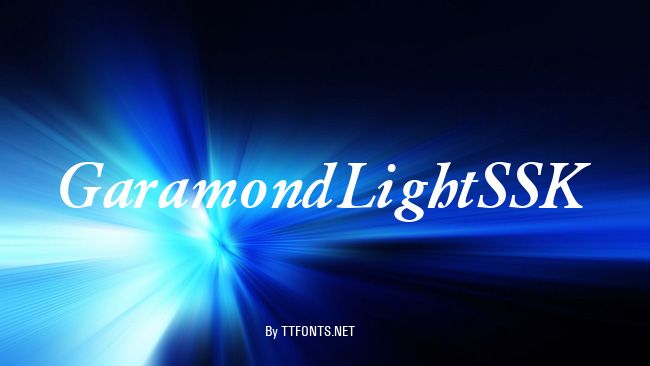 GaramondLightSSK example