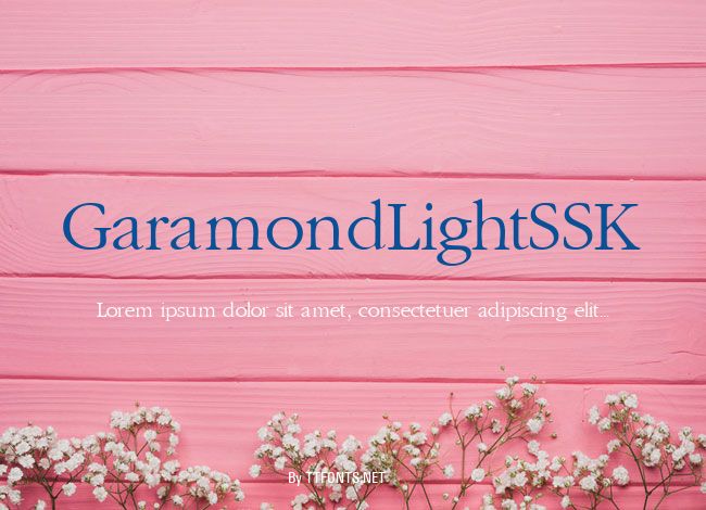 GaramondLightSSK example