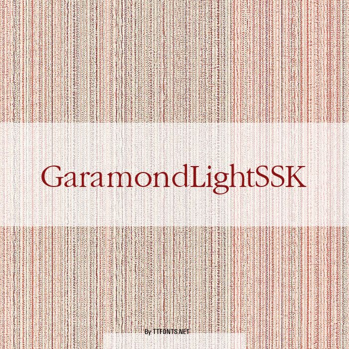 GaramondLightSSK example