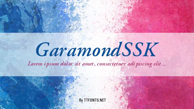 GaramondSSK example