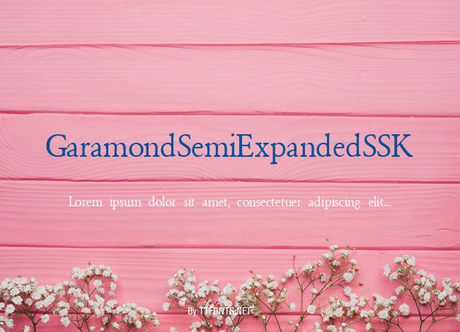 GaramondSemiExpandedSSK example