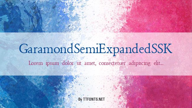 GaramondSemiExpandedSSK example