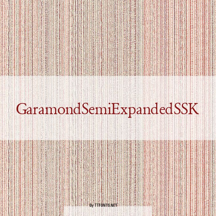 GaramondSemiExpandedSSK example