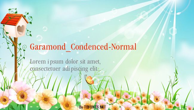 Garamond_Condenced-Normal example