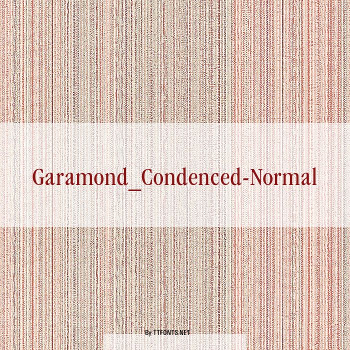 Garamond_Condenced-Normal example