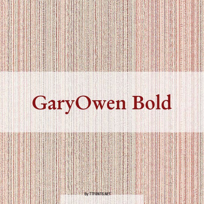 GaryOwen Bold example