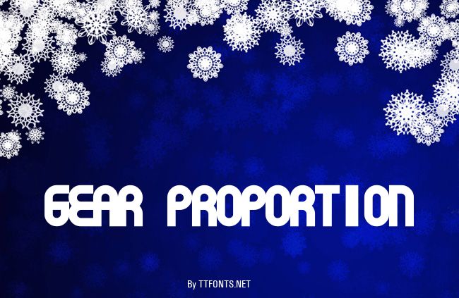 Gear Proportion example