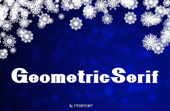 GeometricSerif example