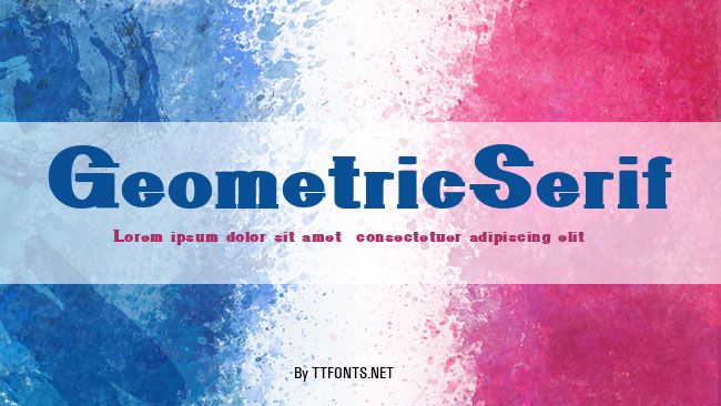 GeometricSerif example