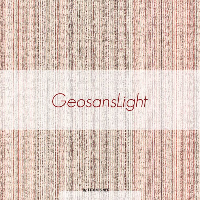GeosansLight example