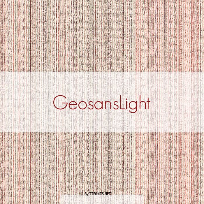 GeosansLight example