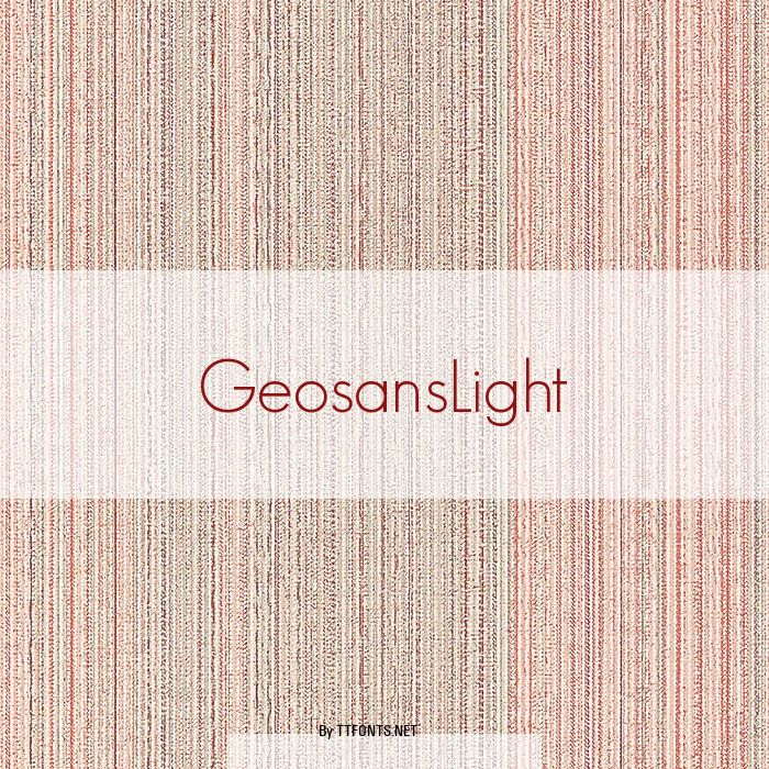 GeosansLight example