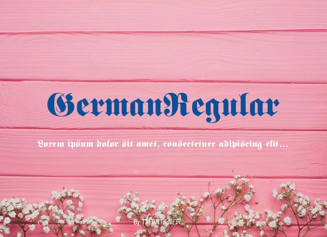 GermanRegular example