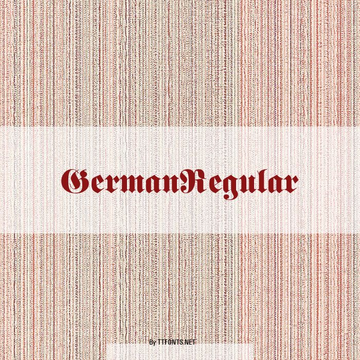 GermanRegular example