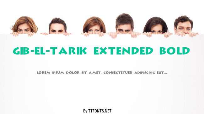 Gib-El-Tarik Extended Bold example
