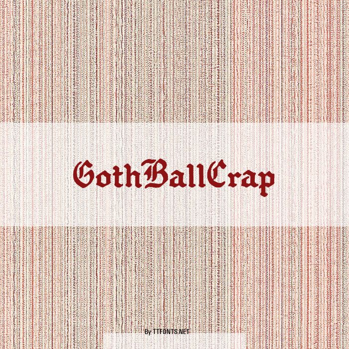GothBallCrap example