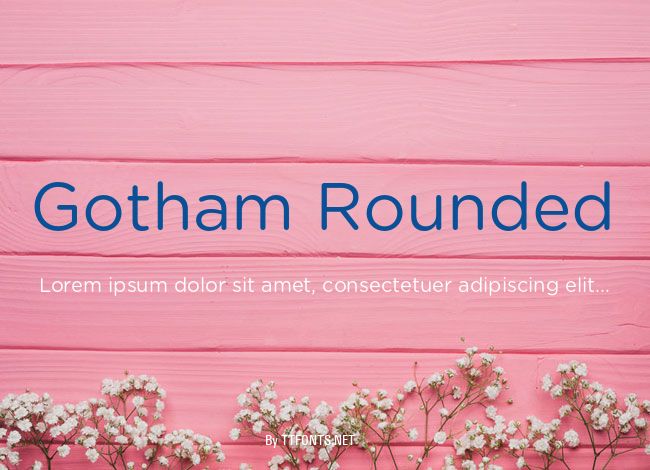 Gotham Rounded example