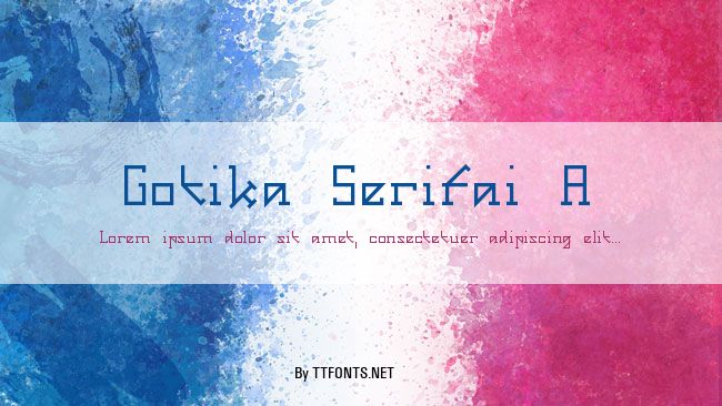 Gotika Serifai A example