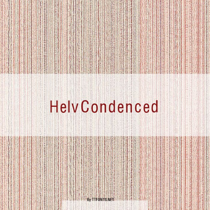 HelvCondenced example