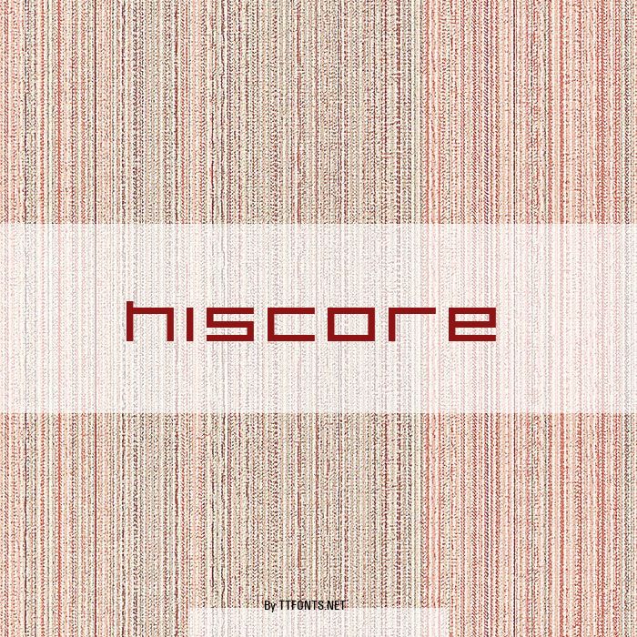HISCORE example