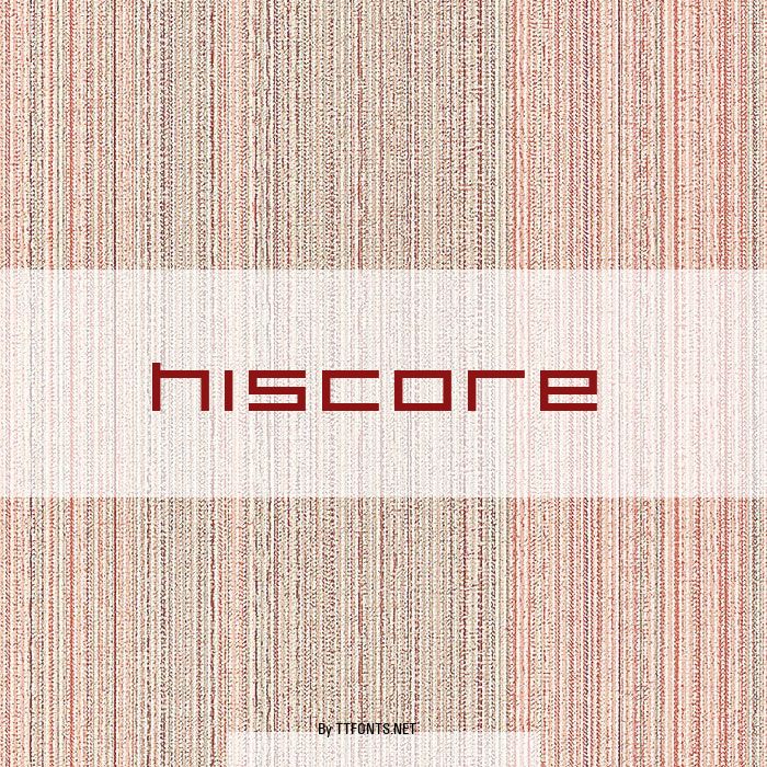 HISCORE example