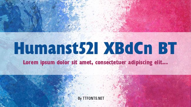 Humanst521 XBdCn BT example