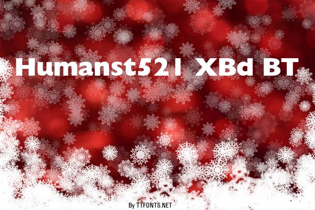 Humanst521 XBd BT example
