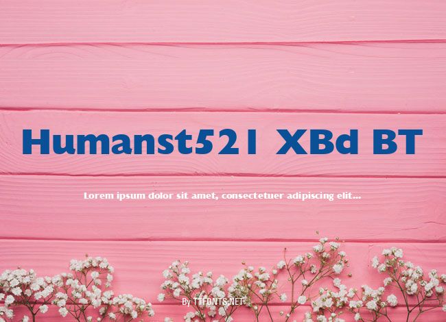 Humanst521 XBd BT example