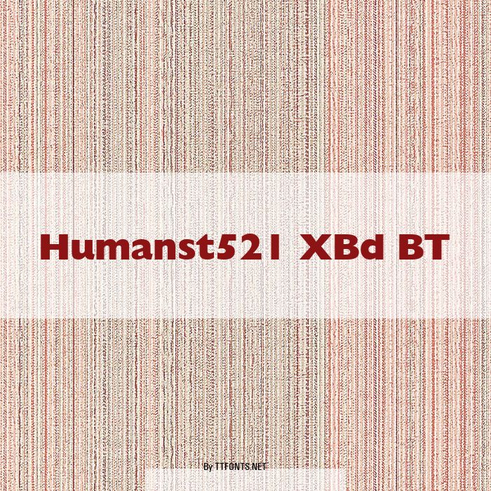 Humanst521 XBd BT example
