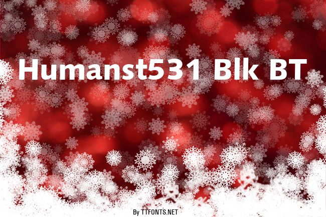 Humanst531 Blk BT example
