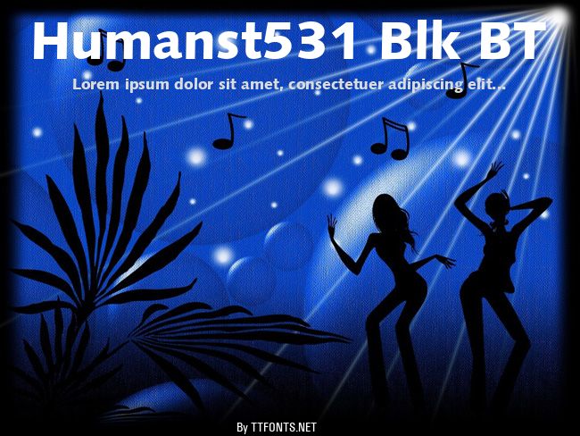 Humanst531 Blk BT example