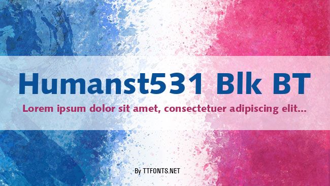 Humanst531 Blk BT example