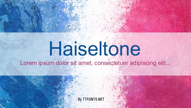 Haiseltone example