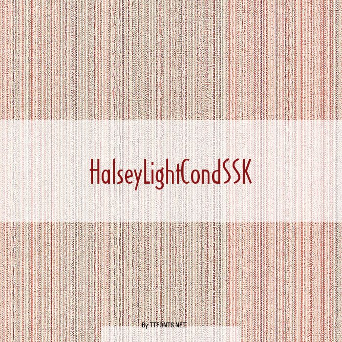 HalseyLightCondSSK example