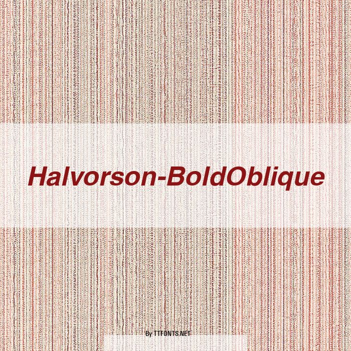Halvorson-BoldOblique example