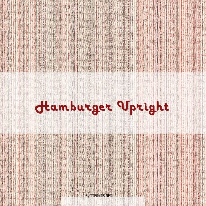 Hamburger Upright example