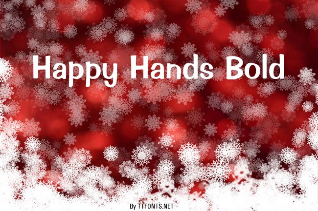 Happy Hands Bold example