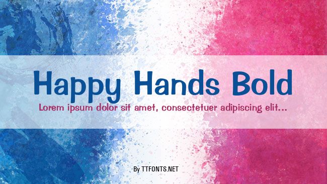 Happy Hands Bold example