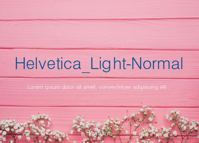 Helvetica_Light-Normal example