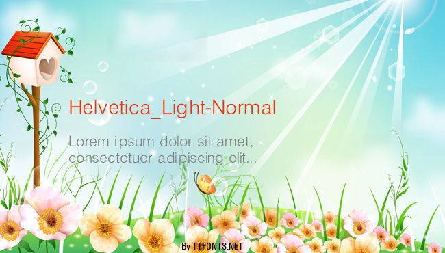 Helvetica_Light-Normal example